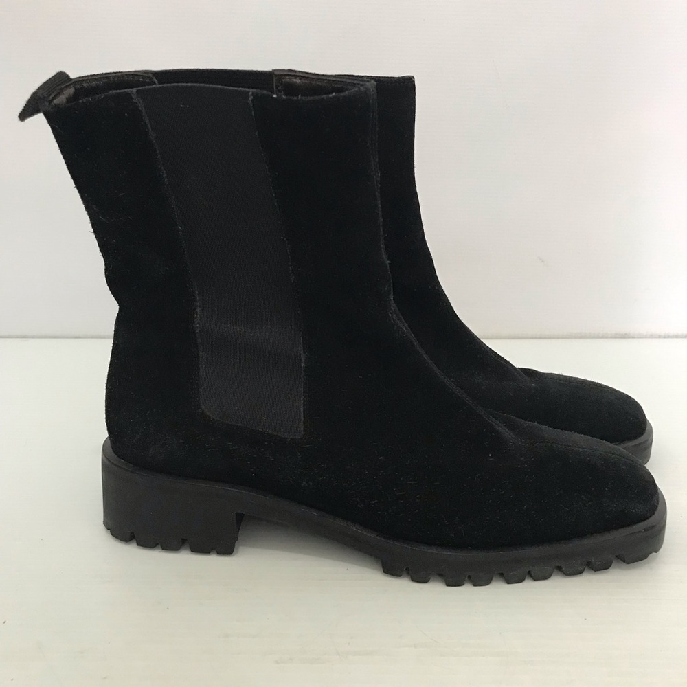Salvatore Ferragamo Sport Black Suede Chelsea Boots - Women Size 38/7B